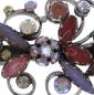 Preview: Twisted Flowers Bangle in brown/multi (antique silver) Konplott